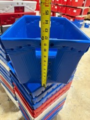 Lot of 500 Corrugated Plastic Postal Mail Type Totes Bins 18.25″Lx13.25″Wx11.5″H