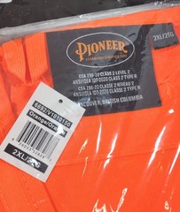 Pioneer Hi Vis Men’s Engineer Style Surveyor’s Safety Vest – Orange/Yellow – 2XL
