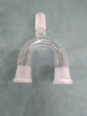 Y shaped connector adapter unknown brand unknown sizes lab glass chemistry
