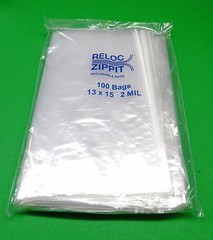 200 Bags 13 x 15″ Clear 2mil Large Reloc Zippit Reclosable Bags Top Lock Jumbo