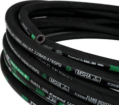 1/2″ x 50 ft Hydraulic Hose 3988 PSI 2 Steel Wire Braid Rubber Flexible Hose