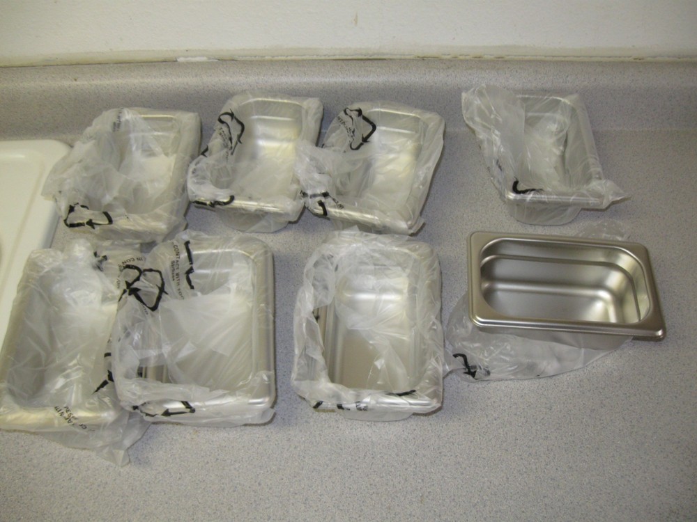 Lot of 8 – Update International 1/9 Stainless Steel Pans 2-1/2″ Deep – Unused