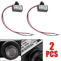 2 X Photoelectric Photocell Dusk to Dawn Button Flush Mount Photo Control Switch