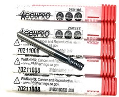 Accupro 70211008 3/16″ 5FL Corner Radius End Mill .015R Solid Carbide AlTiN NEW