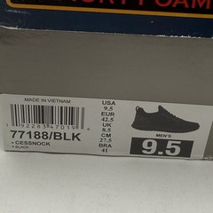Skechers Work Cessnock Slip Resistant EH Shoes Black Men’s 9.5 New