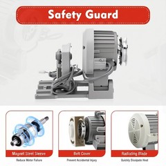Sewing Machine Servo Motor AC110V 1HP 750W 50-60Hz Speed Adjustable 200-5000 RPM