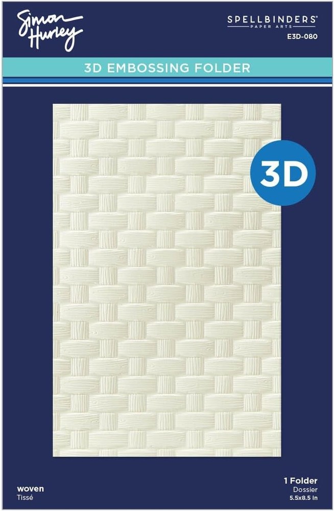 E3D-080 Woven 3D Embossing Folder from the Spring Sampler Collection by Simony