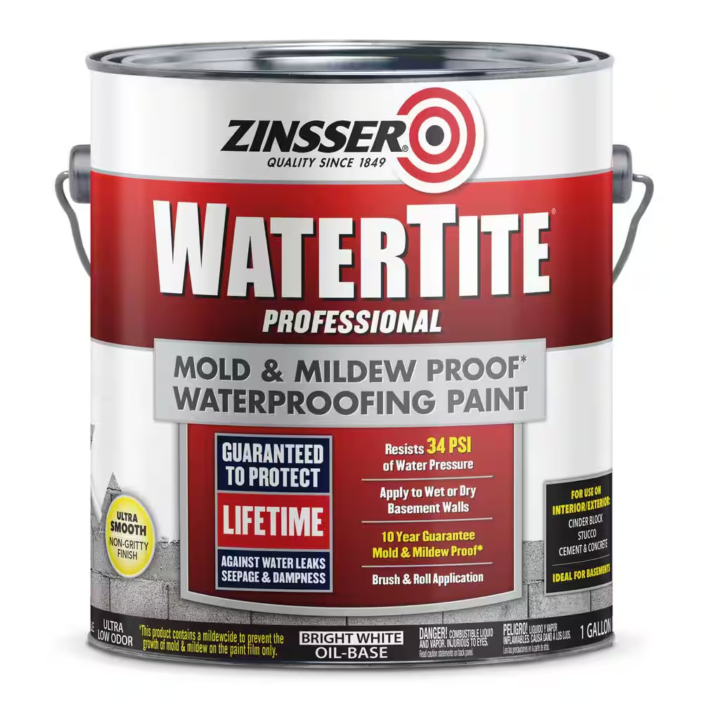 1-Gal. Watertite Mold and Mildew-Proof White Oil Based Waterproofing Paint