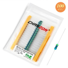 100Pcs 470 Ω Ohm Resistor 1/4W (0.25W) Metal Film Fixed Resistor 0.01 ±1% Tol…