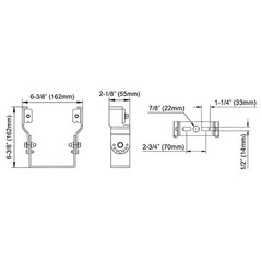 Adjustable Trunnion Heavy Duty Aluminum Bronze Mount Bracket for LED Flood Light