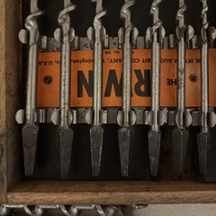 Vintage Irwin 13pc Auger Drill Bit Set – No. DM Wooden Box USA + 6 Extra Bits