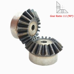 1/1.5/2/3/4/5 Mod Bevel Gear 15-40T Transmission Gears Bevel Teeth 90° 45# Steel