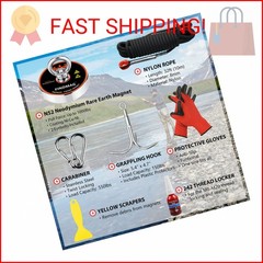 FINDMAG Magnet Fishing Kit with Case Fishing Magnets 1000 LBS Pulling Force Supe
