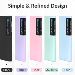 Art Portfolios 9″x12″, 40 Pockets Large Portfolio Folder Display 80 Pages, Heavy