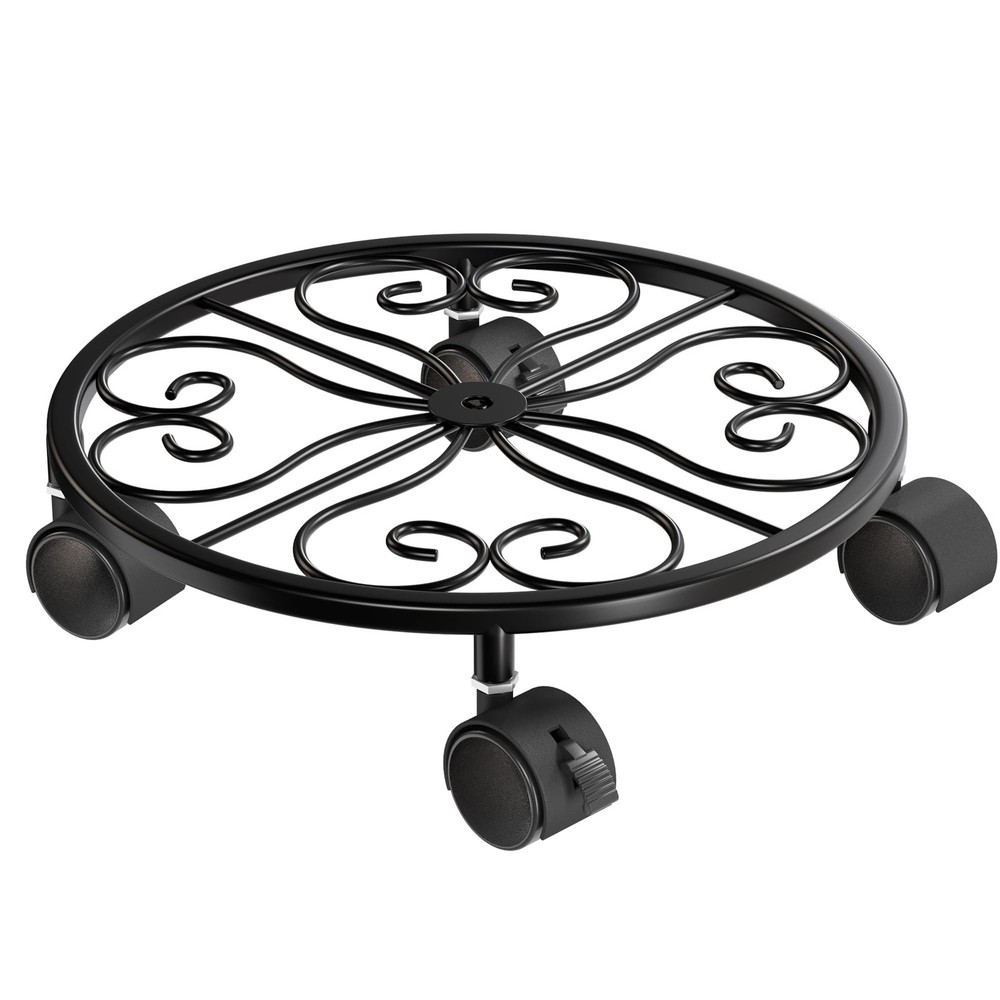 10.24″ Plant Stand with Wheels – 1 Pack Plant Caddy, 360 °Rotatable and Loc