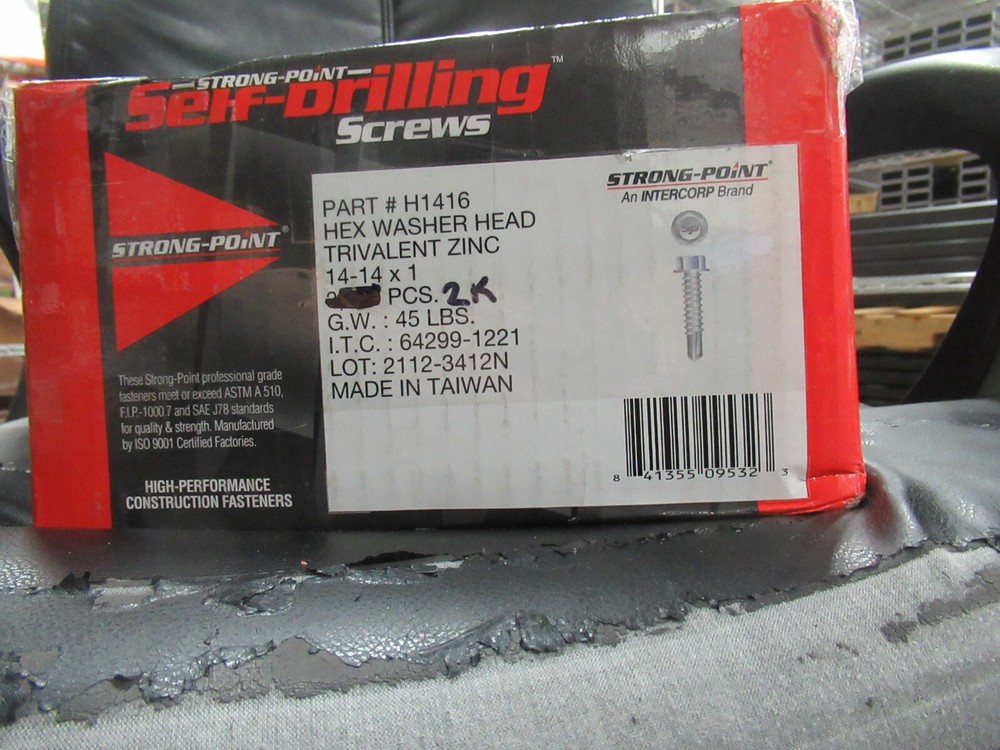 Intercorp H1416 #14-14 x 1″ Hex Washer Head Self-Drilling Screw (Lot of 100)