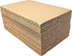 100 12.25X12.25 LP Cardboard Corrugated Pads Inserts Filler Sheet 12.25 X 12.25