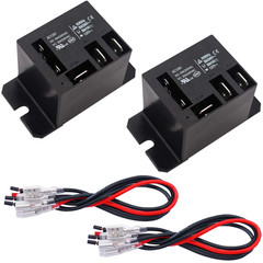 Tnisesm 2PCS Power Relay AC120V Coil, 30A SPDT(1NO 1NC) with Flange Mounting and