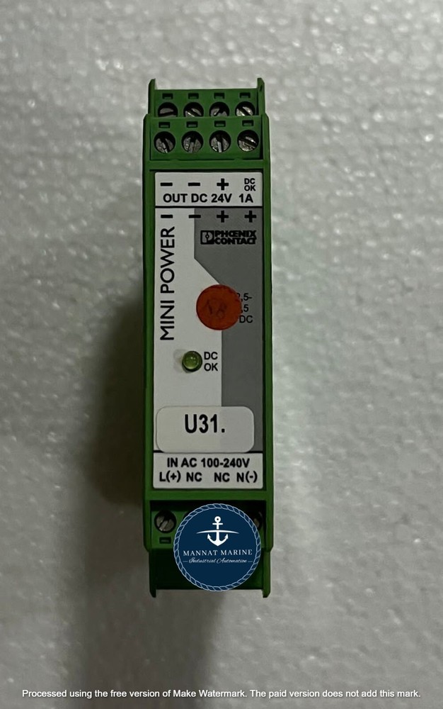 Phoenix Contact Mini-ps-100-240ac/24dc/1 Power Supply Unit 100-240V