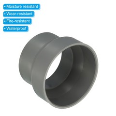 2Pcs 4″ to 3.5″ Duct Reducer Connector Ventilation Tube Increaser Adapter Grey