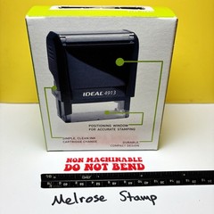 Non Machinable Do Not Bend Rubber Stamp Red Ink Self Inking Ideal 4913