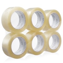 6 Rolls Carton Sealing Clear Packing Tape Box Shipping – 1.8 mil 2″ x 110 Yards