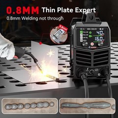Versatile 3-in-1 145A MIG Welder with Large LCD & Advanced IGBT Technology