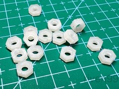 Lot of Natural Nylon 6/6 Coarse Threaded Nuts for screws, SELECT SIZE & QUANTITY