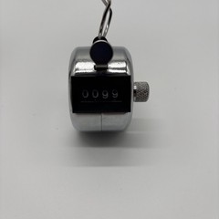Hand Tally Counter 4 Digits Silver New