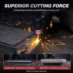 ARCCAPTAIN 55A Plasma Cutter Non-Touch Pilot Arc High-Frequency 120/240V DIGITAL