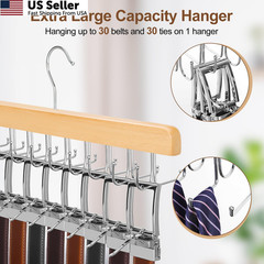 TOPIA HANGER 2 in 1 Belt Tie 5.9 inches (W) x 14.56 (H), Natural