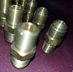 Lot of 10 – Parker 2P180 Male Connector, Flare x MNPT, 3/8″ Tube 1/4″ Pipe