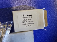 Yinrong 750V DC 30A 50kA Bolt In Fuse /gEV30A/YREV-38b1 /ISO-8820 5pcs.per Order