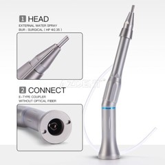 AZDENT Dental Surgical Surgery Operation 20° 1:1 Straight Contra Angle Handpiece