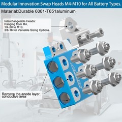 Kaas Modular Heavy-Duty Battery Terminal, 8AWG to 4/0 AWG, Automotive Battery…
