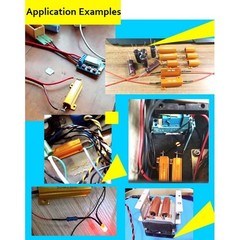 5W Golden Aluminium Load Resistor Wirewound Various Values – 0.1 Ohm to 10K Ohm