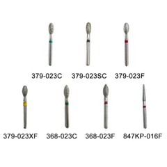 Dental Diamond Burs Egg Football Shape 379-023C/368-023C/379-023XF Coarse Fine
