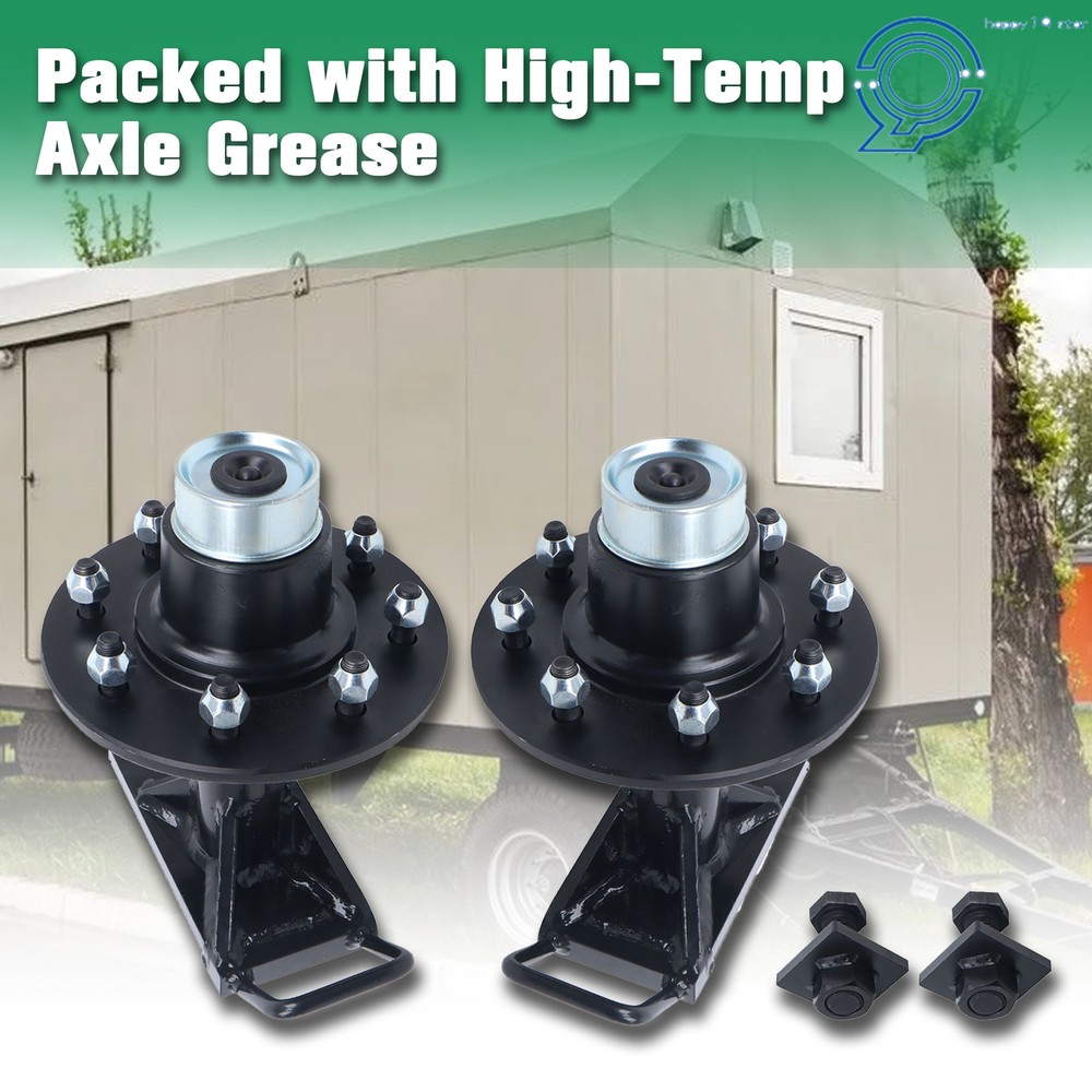 Shipping Container Wheels 8×6.5 Lug Bolt-On Spindle Kit with Handle