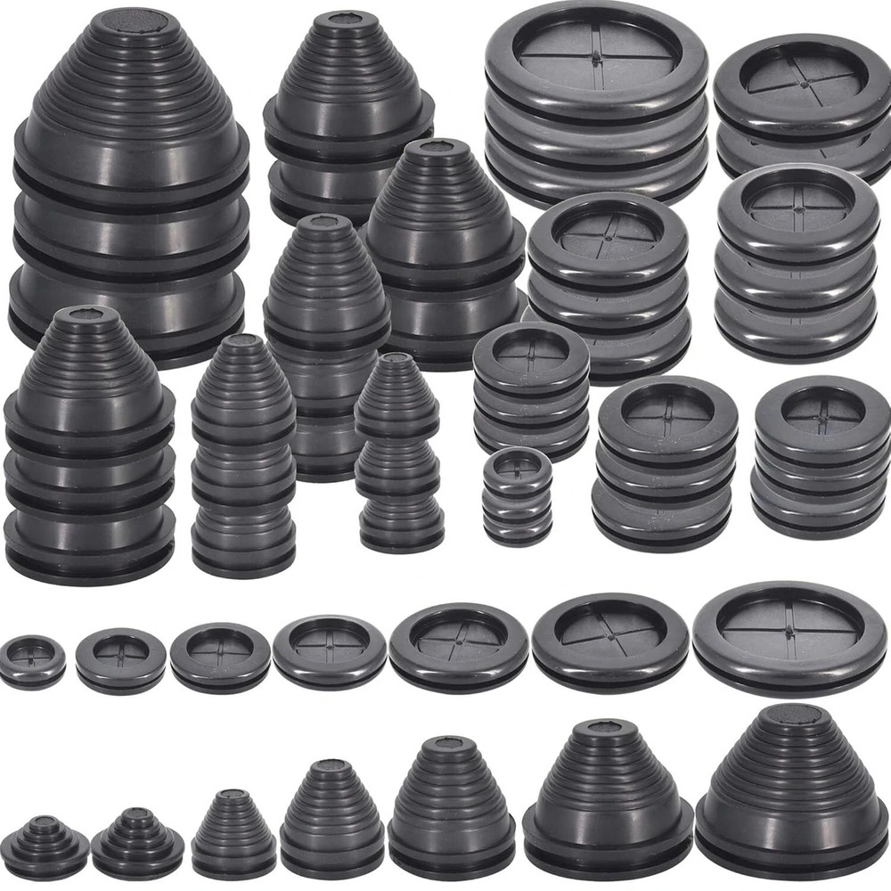 Rubber Grommet Firewall Hole Plug Electrical Wiring Gasket Assortment Kit