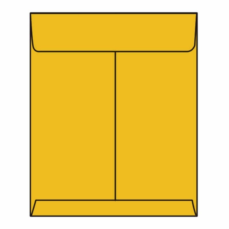Open End Catalog Envelopes, 10″ x 13″, 24#, Tan / Brown Kraft, Center Seam (Box