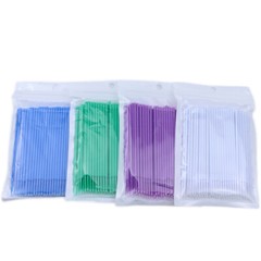 100×Dental Microbrush Disposable Bendable Applicators Tips Micro Brush Cleaning