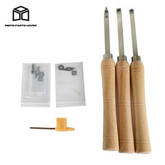 3 Pcs Set Carbide Woodturning Tool Mini Size Diamond Shape Round & Square Tool