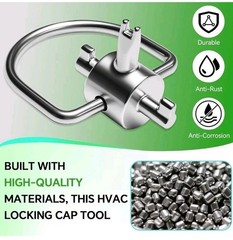 HVAC Locking Caps Key 2 Pack, Refrigerant Cap Key Tool for R410A and R22 Systems
