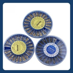 120PCS Dental Screw Post Titanium Kit Gold/Silver Plated Conical Root Canal Pins