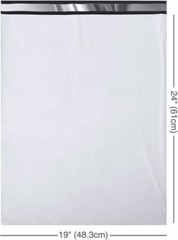 19×24 +2 in 2.56 Mil Poly Self-Seal Green Mailing Bags
