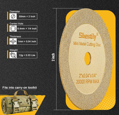 Sbestily Diamond Cutting Wheel 2 Inch Die Grinder Cut Off Wheel for Metal & Stai