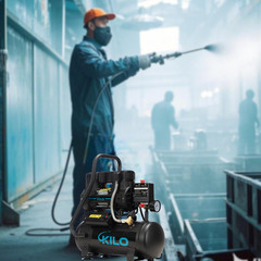 2 Gallon 1.0HP Oil-Free Air Compressor, 100PSI 65dB Quiet for Tire Inflation