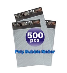 PolycyberUSA 500 pcs #000 Poly Bubble Envelopes Mailers (Inner 4×7)