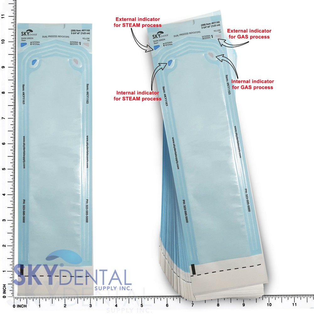 200 – 2.75 ” x 10 ” Dental Medical Self Seal Pouch Sterilization Bag Pouches