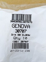 3/4″ .75″ Elbow 90 Degree Schedule 40 PVC (Slip x Slip) Genova 30707 – Qty 10